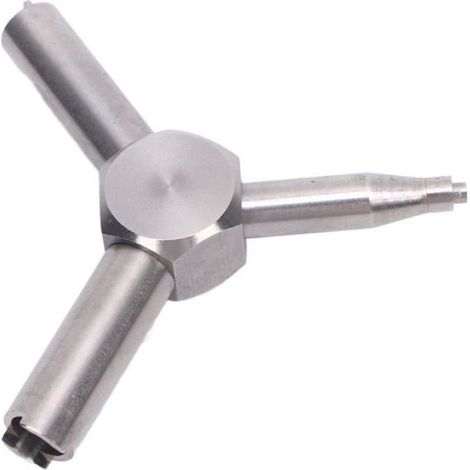 Clé de soupape à gaz Clé de Valve de gaz multifonctionnelle, clé triangulaire en acier inoxydable, outil bricolage outil (1/4)