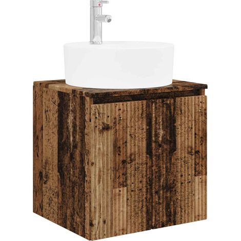 Wall-Mounted Sink Vanity Old Wood 49.5 x 44.5 x 65 cm vidaXL