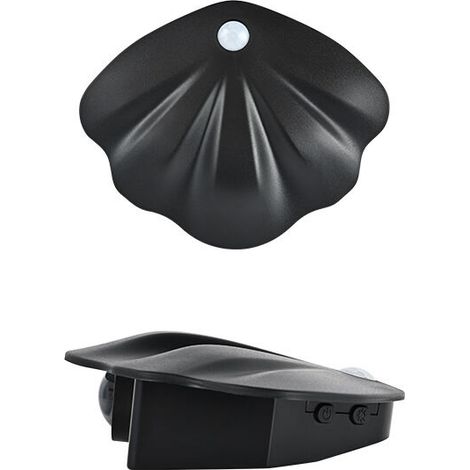 Lampe LED intelligente rechargeable avec capteur de corps humain, veilleuse magnétique sans câblage, applique murale intérieure, numéro de porte(noir) (1/5)