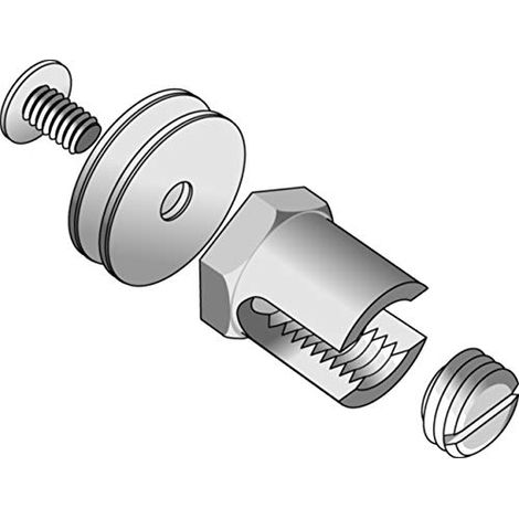 borne laiton - pour chemin de cable - 6 x 35 - tôle - cablofil 585367 (1/2)