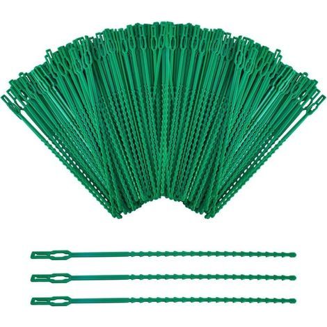 200 fascette regolabili per piante da giardino, fascette in plastica flessibili multiuso da 22 cm per fissare i rampicanti (1/5)