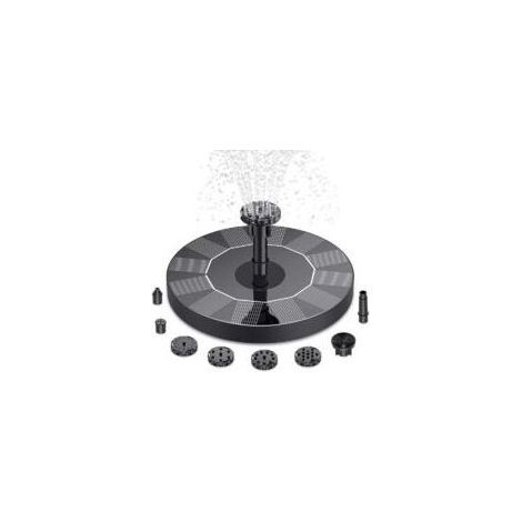 Fontaine solaire flottante pour jardin – 6 buses – Hauteur de jet jusqu'à 40 cm – Fonctionnement autonome – Écologique et décorative