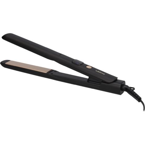 Plancha de pelo cerámico "Sinkut" con cable de 180cm (52W 230V) IP20 355x32mm color negro y dorado (1/5)