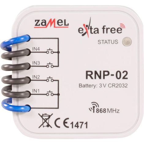 Zamel RNP-02 Unterputz-Radioemitter 4 Kanäle 868 MHz