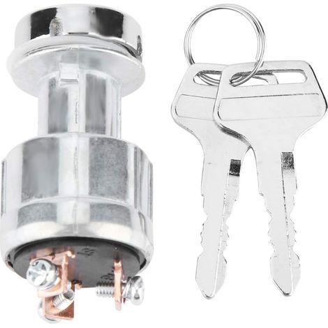 Commutateur D'allumage Commutateur avec 2 Clés pour 12V/24V Voiture Moto Bateau Commutateur Démarrer Verrou Universel (1/5)