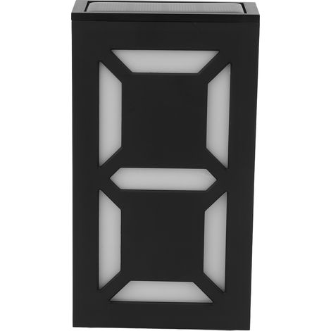 Placa Solar Led Para Número De Casa - Panel Solar 2 V 130 Ma - Material Abs - Iluminación Exterior - 1 Unidad (1/5)