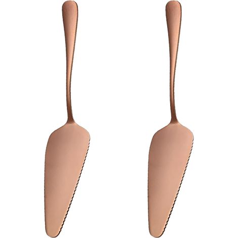 2 pelles à tarte Divers accessoire de portail, acier inoxydable, forme triangulaire, bord dentelé, pour gâteaux et pizzas (1/5)