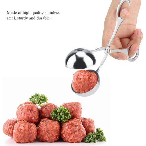 Küchenhelfer aus Edelstahl zum Formen von antihaftbeschichteten Fleischbällchen und Reisbällchen (1/5)