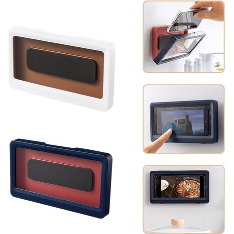 Magicbox - Support de téléphone étanche à suspendre/coller pour la douche (1/4)