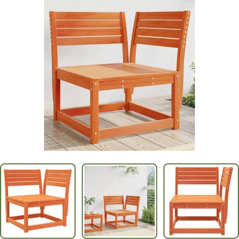 Canapé en bois - Canapé d'angle de jardin cire marron 73x73x78cm bois pin massif (1/5)
