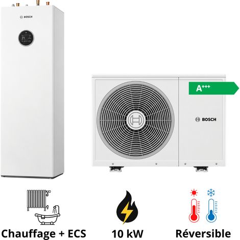 Pompe à chaleur Bosch Compress 3800i AW 10 kW R290 + unité intérieure ECS AWMi (1/5)