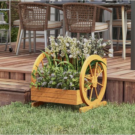 Jardinera elevada 3 niveles madera 62x61x57 cm OKMYHOME (1/4)
