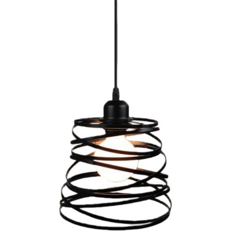 Suspension Luminaire Moderne Créatif Lustre Plafonnier de Design à Spirale en Cascade Métal Vintage Éclairage E27 Rétro Lampe Suspension pour Chambre (1/5)