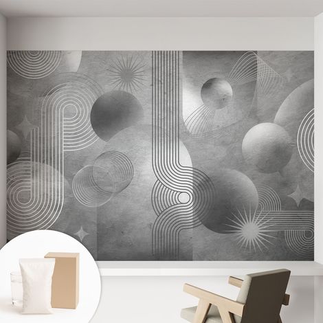 Fototapete - Tapete Vliestapete mit Kleber - Wandtapete Moderne Wandbild Schlafzimmer Wohnzimmer Abstrakte Eleganz 152x104 cm (1/5)