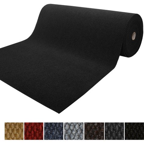 Tapis de Porte Paillasson d'entrée Hong Kong Noir 80 x 500 cm