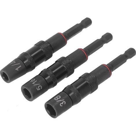 Adaptateur de Douille pour Visseuse à Choc 1/4in, Embout Porte-Douille Magnétique Résistant, Lot de Rangement pour Perceuse (1/5)