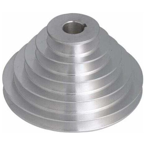 Poulie en aluminium à 5 couches – diamètre intérieur 19 mm – diamètre extérieur 54-150 mm – Convient aux courroies de type A et trapézoïdal (1/3)