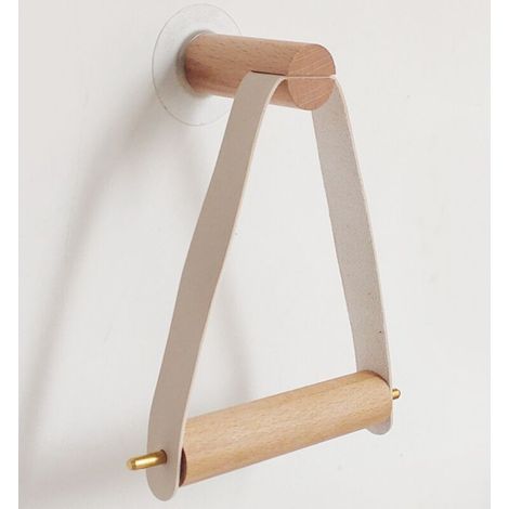 Nordischer Vintage-Toilettenpapierhalter aus Holz zur Wandmontage, Toilettenpapierhalter, Rollenhalter für Badezimmer-WC-Deko