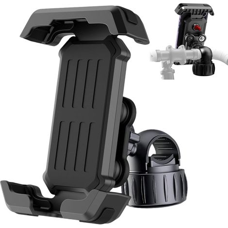 Motorrad-Telefonhalter, Fahrräder, doppeltes Trillingen, 360° drehbar, drehbar, für iPhone 16 Pro Max, 15 14, 13, 12, Samsung, Huawei, Smartphone (1/5)