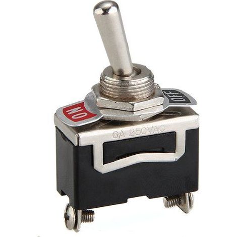 Interruptor 2 pin con palanca on-off 6A Gris 6 A (1/4)