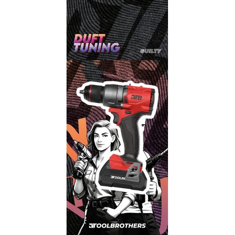 Toolbrothers Duftbaum - FORGE RED AKKUSCHRAUBER Design - Duft GUILTY - frische Duftnoten