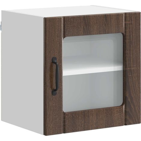 Maison Exclusive - Armario de vidrio para pared LUCCA Marrón Robl