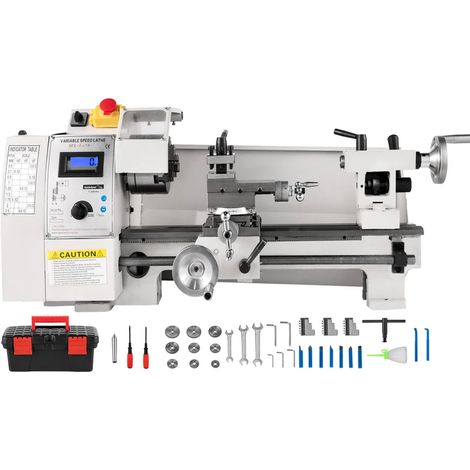 Tornio Per Metallo 8x14" Tornio da Banco di Precisione 650W Tornio di Precisione (1/5)
