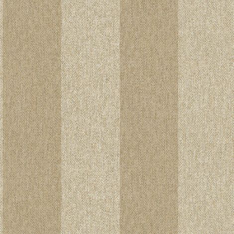 Crown Harris Tweed Herringbone Stripe Natural Wallpaper Luxury Fabric Effect (1/4)