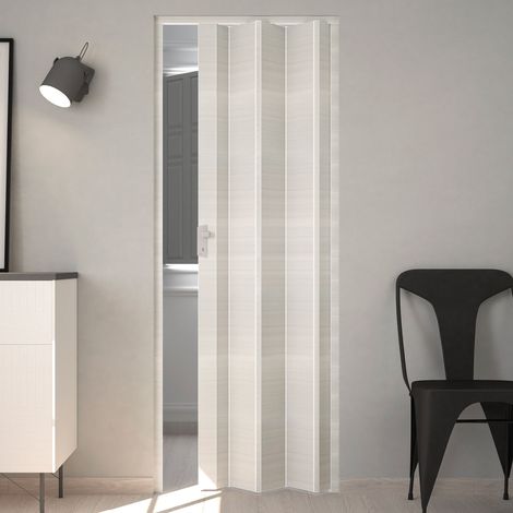 Porta a Soffietto da Interno 83x214 cm in PVC Caroline Palissandro Bianco Orizzontale (1/3)