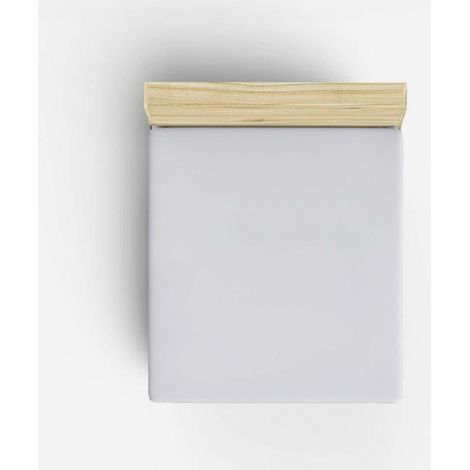 Bettlaken mit Spannbettfunktion aus Baumwolle, Matratzenschoner 160x200, Weiß (1/3)