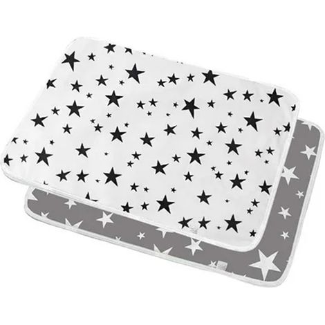 1 matelas à langer imperméable, rembourré coton-polyester, avec élastiques de fixation, tapis d'éveil et usage poussette/berceau (1/5)
