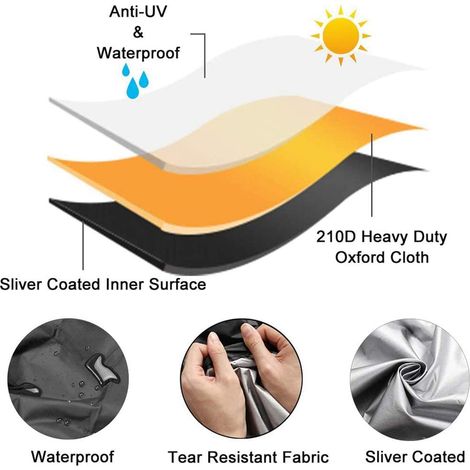 Housse universelle anti-poussière et anti-pluie pour tapis de course, pour une utilisation extérieure et domestique, et housse anti-poussière pour vélos d'exercice. (1/5)