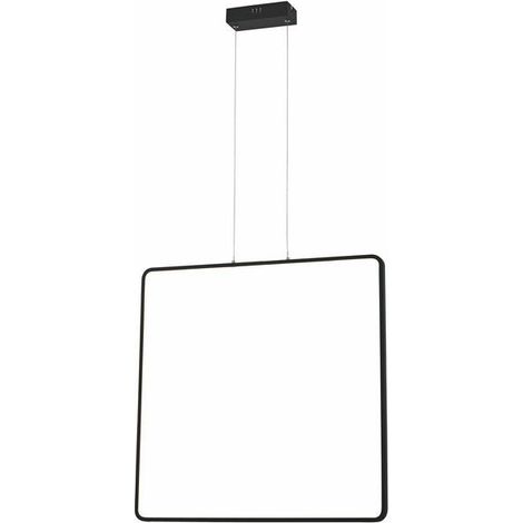 Suspension LED noire carrée 61 cm 30W Reality Anaya