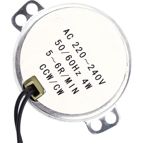 1 Stück 220-240 V Wechselstrom-Synchronmotor, Getriebemotor, 4 W, Rechts-/Linkslauf (5-6 U/min) (1/5)