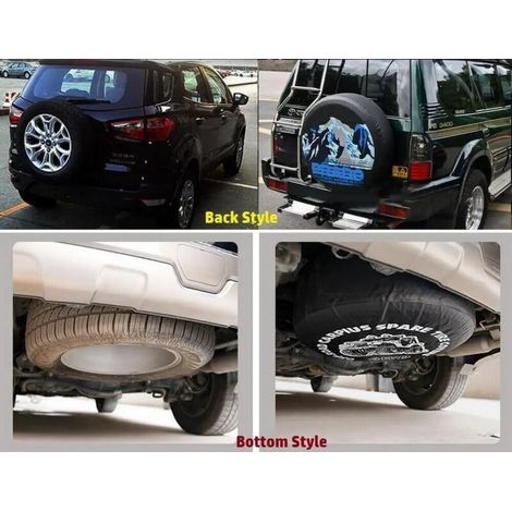 Housse de roue de secours en cuir PVC 14 pouces. pochette de protection pour pneu. compatible avec les pièces de roue Suzuki Jimny