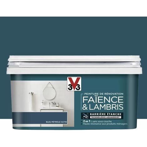 Peinture De Rénovation V33 Faïence & Lambris Bleu Pétrole 2 L