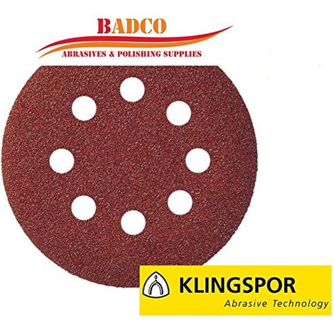 KLINGSPOR SELBSTKLEBENDE SCHLEIFSCHEIBE 125mm PS18EK gr. 80 GLS5 8-LOCH/50 Stück.