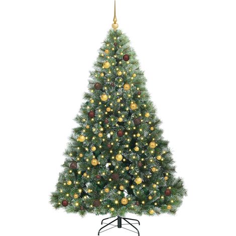 Künstlicher Weihnachtsbaum mit 300 LEDs Grün 210 cm PE und PVC vidaXL (1/5)