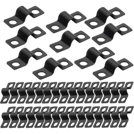 50 Pièces Colliers de Serrage en U 6mm, Attache de Fixation Inox Clips Cable, , U-Collier de Serrage (1/5)