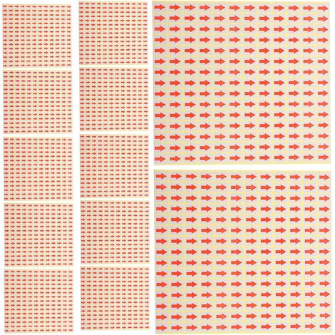 2700 Stück Rote Pfeilaufkleber Selfbstklebend