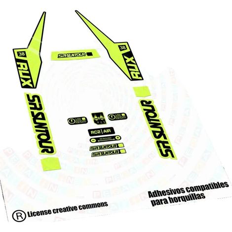 Autocollants, Designs Personnalisables, Vinyle Durable, Fluorescent Jaune (1/2)