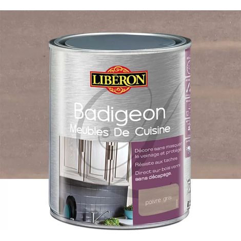 Badigeon (Boisine) Meubles de cuisine LIBERON Poivre gris 1 L (1/2)