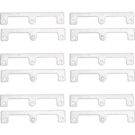 Sets Edelstahl-Schalterdosenbänder, Steckdosenreparaturhalterungen, Wandmontageplatten zur Befestigung von Einzel-Elektrodosen mit Schrauben (1/5)