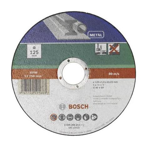 Disque à tronçonner droit, métal Bosch 2609256319 Q067991 (1/2)