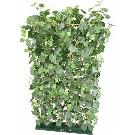 Haie de vigne artificielle sur socle pour extérieur H 170 cm L 110 cm