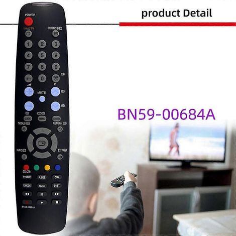 Ersatzfernbedienung BN59-00684A für Samsung LED-Fernseher LE26A456C2C, LE32A457C1D, LE32A466C2M und LE26A45