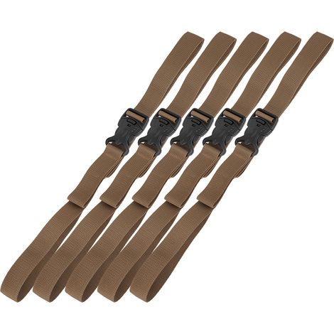 Lot de 5 sangles de chargement avec boucle, idéales pour les sacs à dos et les sacs de camping. (1/5)