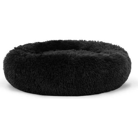 Lit Moelleux Rond Pour Chat Et Chien Extra Large Lavable Avec Coussin Corbeille et panier pour chien 100x100cm Gris (1/4)