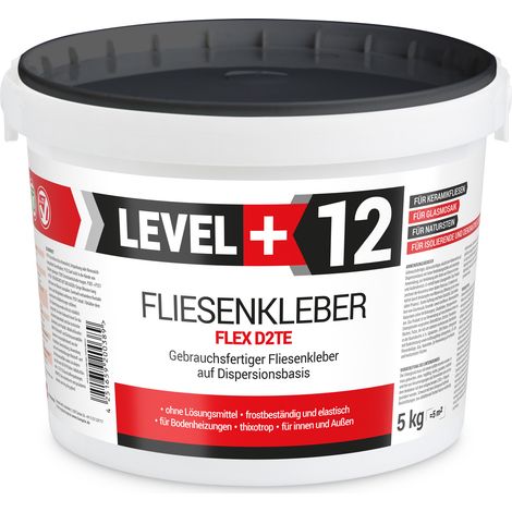 LEVEL+ Fliesenkleber Fertig Dispersionkleber Flexmörtel L+12 - 5KG