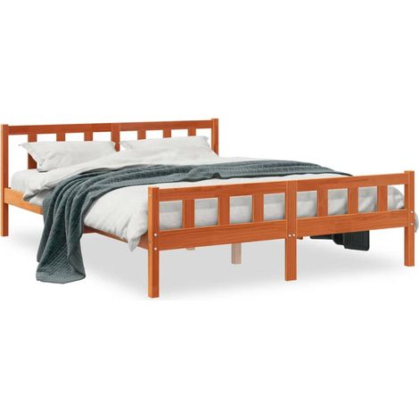 Maison Exclusive - Letto senza Materasso Marrone Cera 150x200 cm in Legno di Pino (1/5)